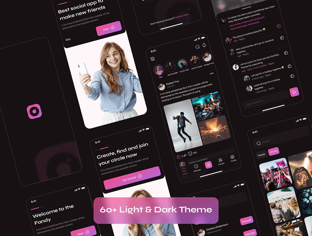 社交媒体App应用程序IOS UI套件 APP UI 第3张-素材湾丨精选海外优质设计素材资源 社交媒体App应用程序IOS UI套件 APP UI sucaiwan.com