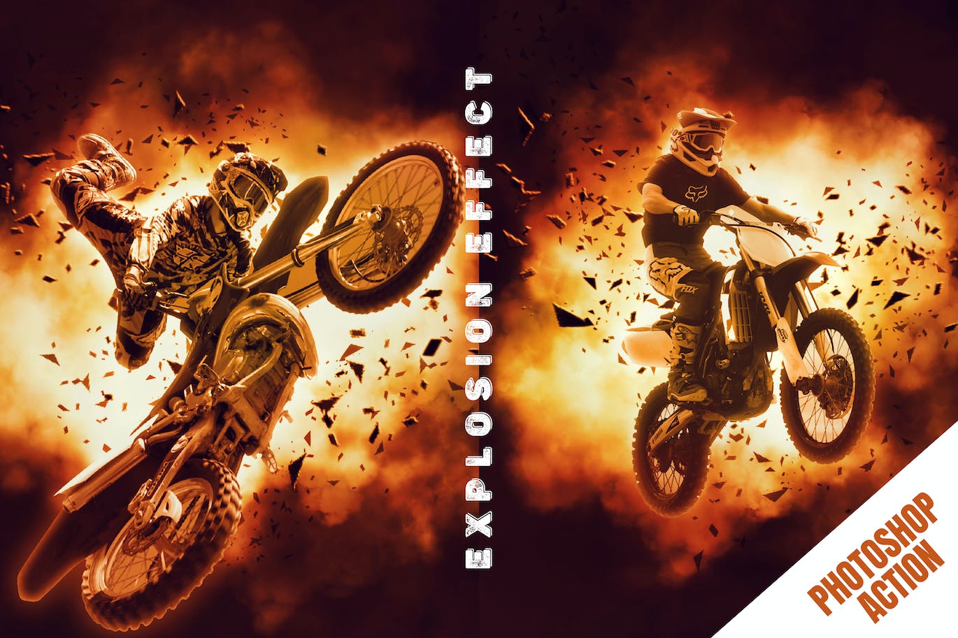 爆炸效果PS动作模板 Explosion Effect Photoshop Action 插件预设 sucaiwan.com