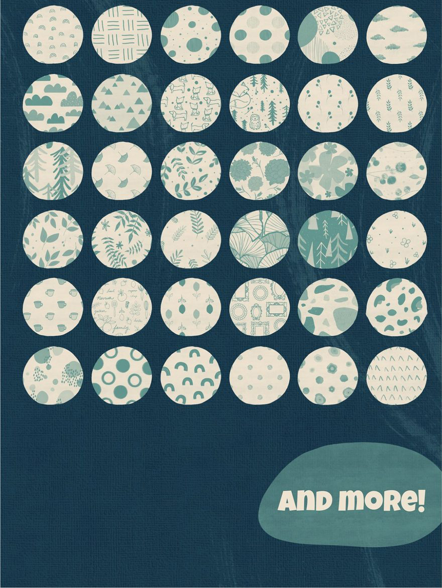 Procreate笔刷-水彩手绘几何抽象纹理Procreate图案笔刷素材 笔刷资源 sucaiwan.com