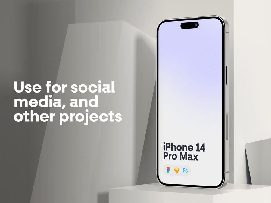 样机模板-苹果iPhone 14 Pro Max手机样机模板 APP UI sucaiwan.com