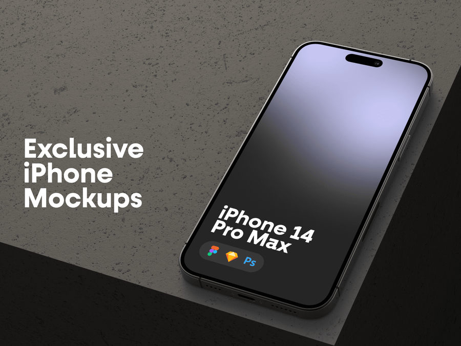 样机模板-苹果iPhone 14 Pro Max手机样机模板 APP UI sucaiwan.com