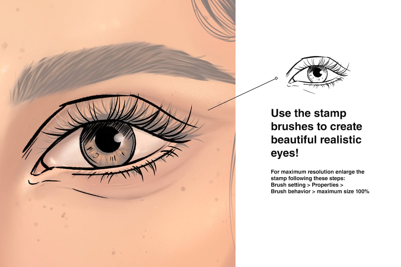 10个眼睛印章Procreate笔刷 10 Eyes Stamps Procreate 笔刷资源 sucaiwan.com