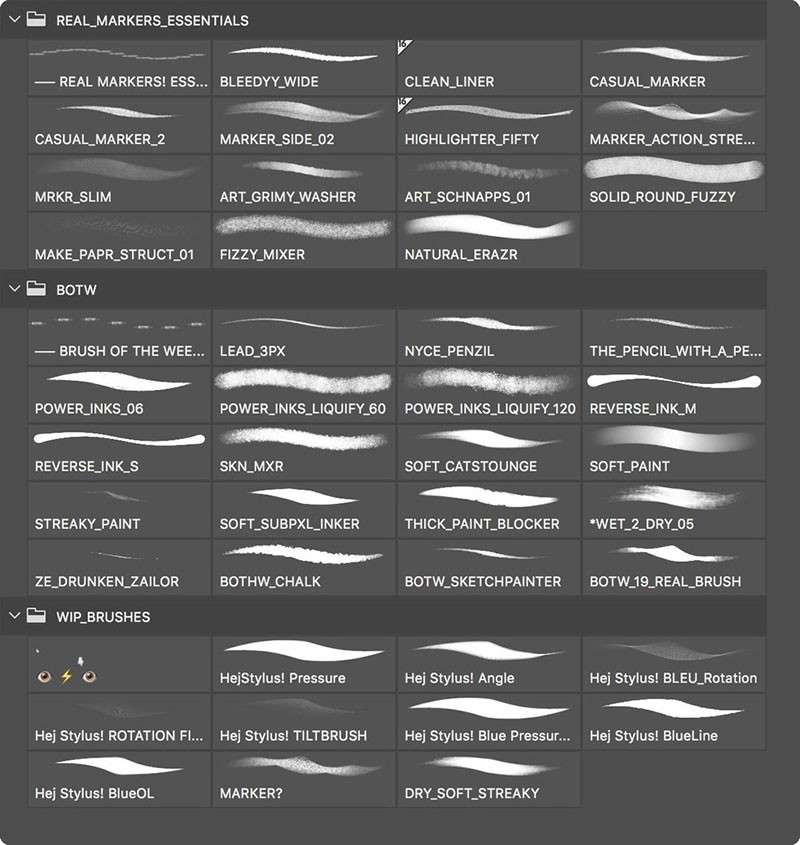 500+Photoshop超全面笔刷合集，附演示视频 笔刷资源 sucaiwan.com