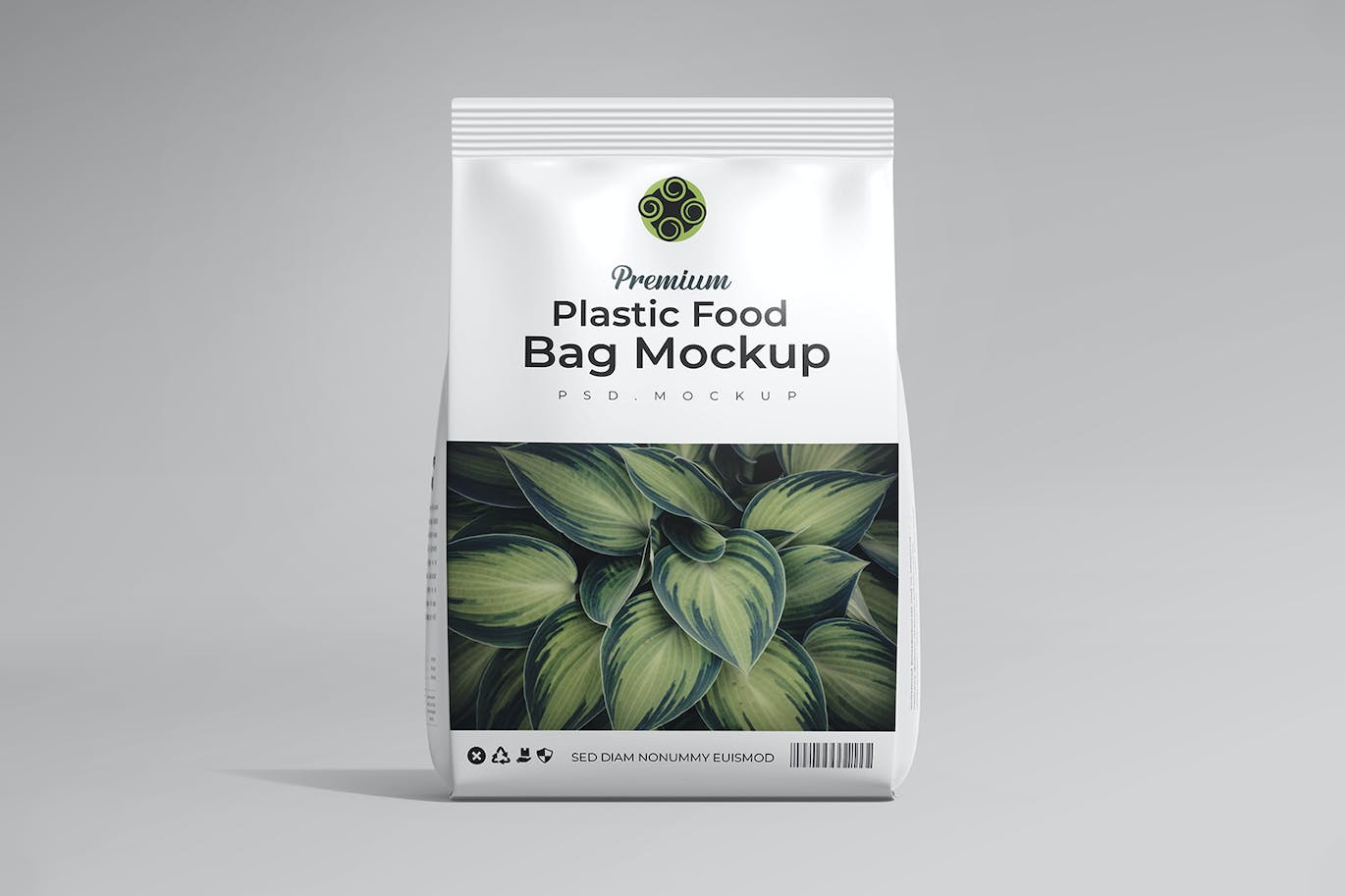 哑光塑料食品包装袋PSD样机 Matte Plastic Food Packaging Bag PSD Mockup 样机素材 sucaiwan.com