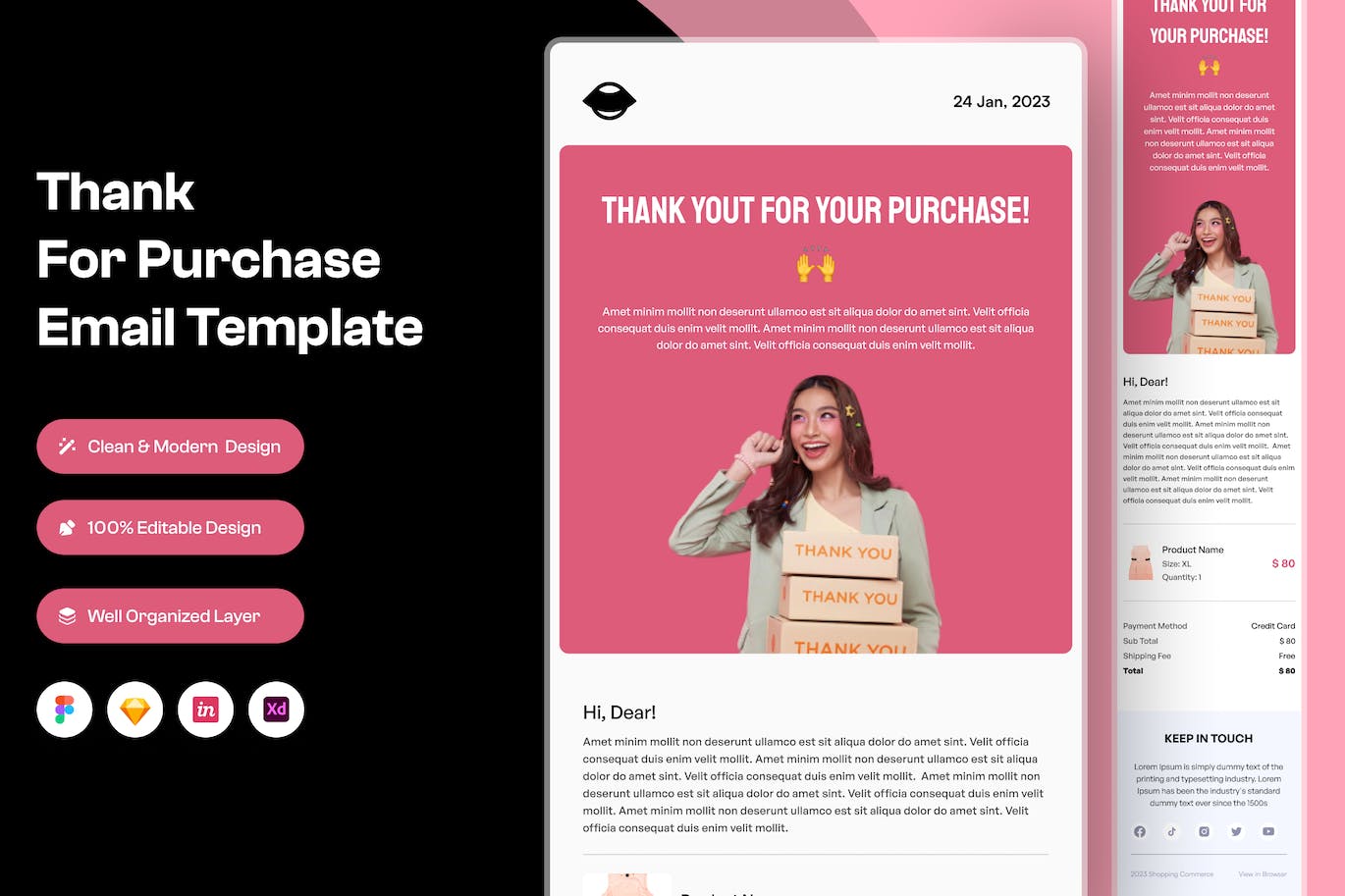 营销活动电子邮件通讯模板 Email Newsletter Template APP UI sucaiwan.com