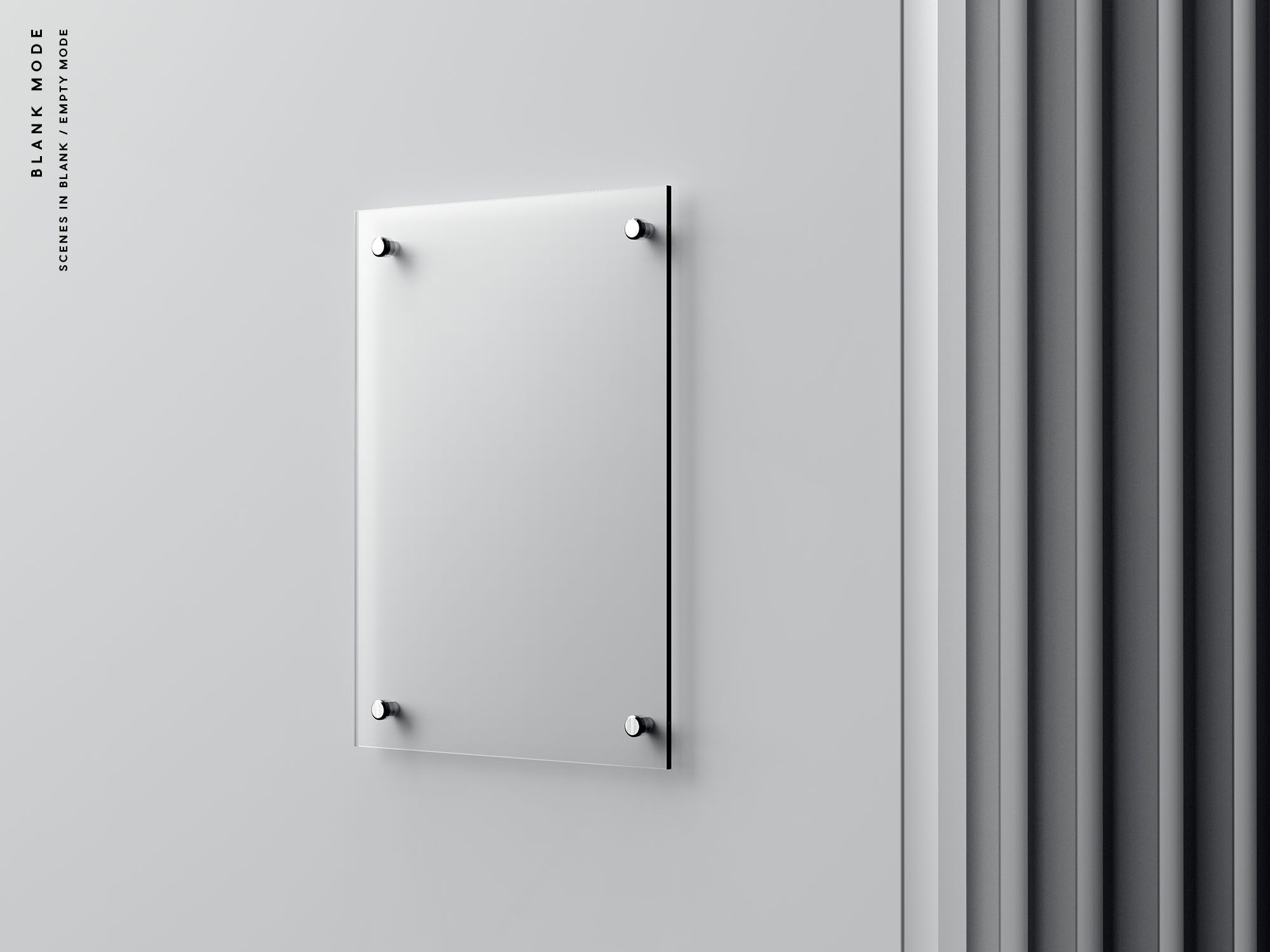 玻璃海报标牌样机 Glass Poster Mockup 样机素材 sucaiwan.com