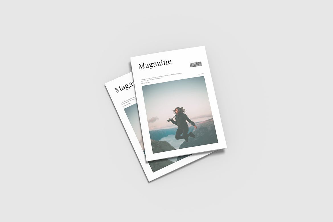 杂志封面展示样机模板 Magazine Cover Mockup Template 样机素材 sucaiwan.com