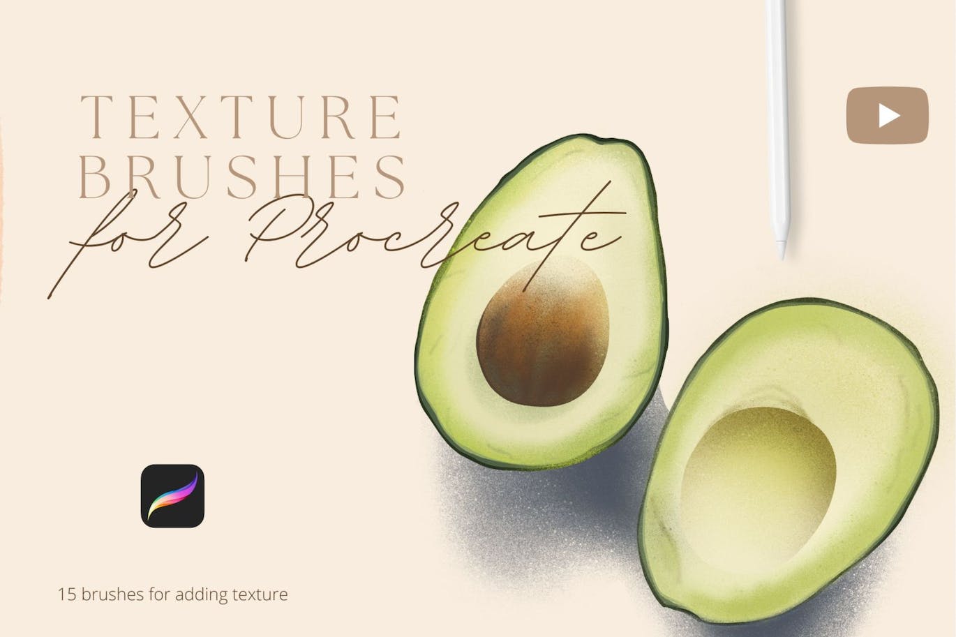15个Procreate纹理笔刷 Texture brushes for Procreate 笔刷资源 sucaiwan.com