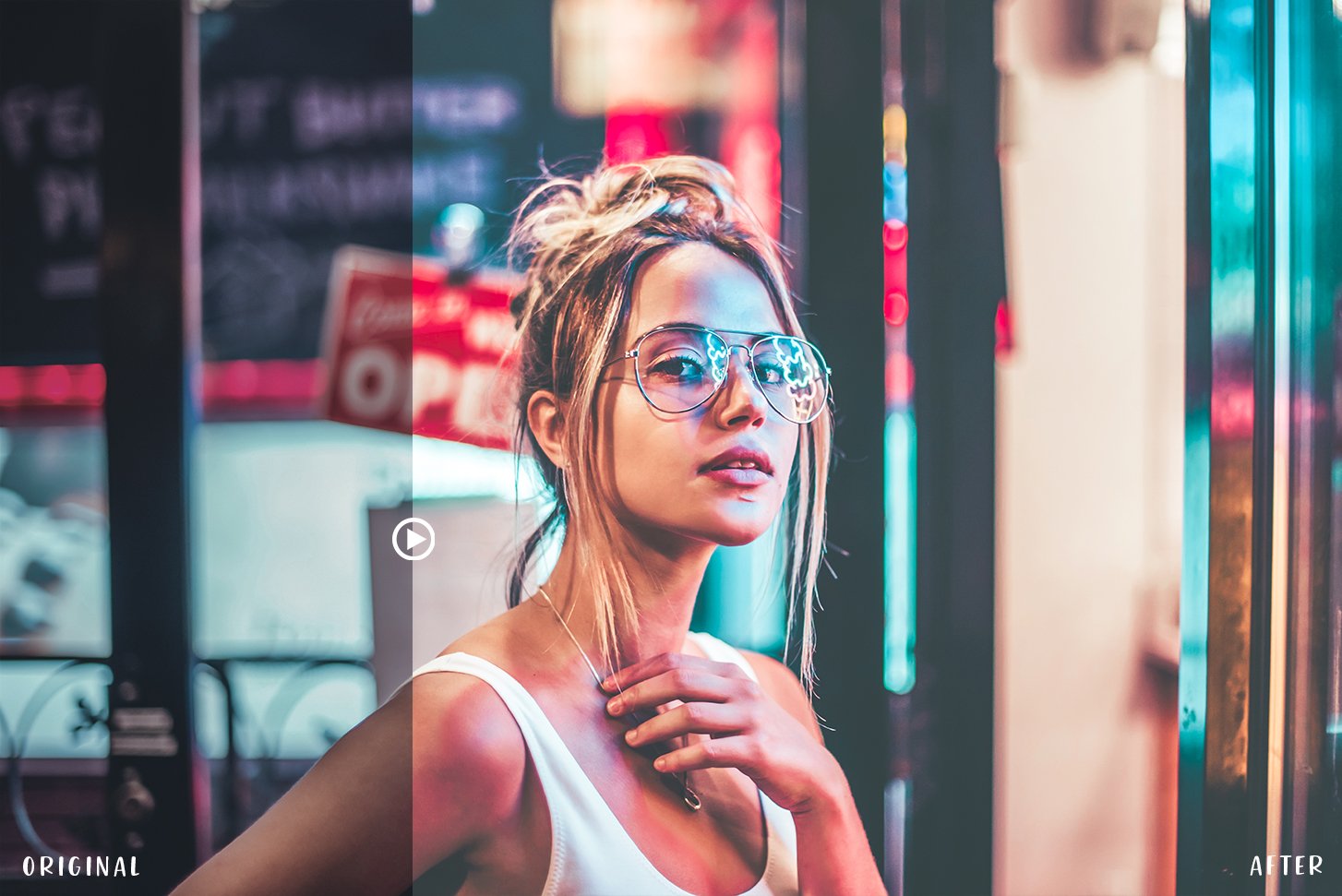 15个潮流复古赛博朋克夜景街拍霓虹灯Lightroom预设 Neon Light Lightroom Presets 插件预设 sucaiwan.com