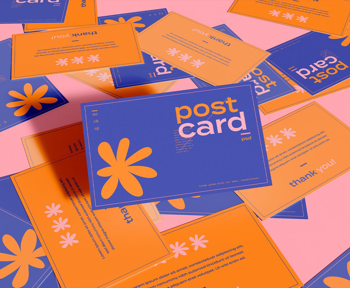 杂乱摆放名片展示样机图 Business Card Mockup 样机素材 sucaiwan.com