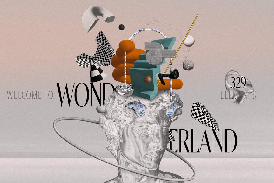 PNG素材-抽象3D几何形状和抽象背景图形元素素材合集 图片素材 sucaiwan.com