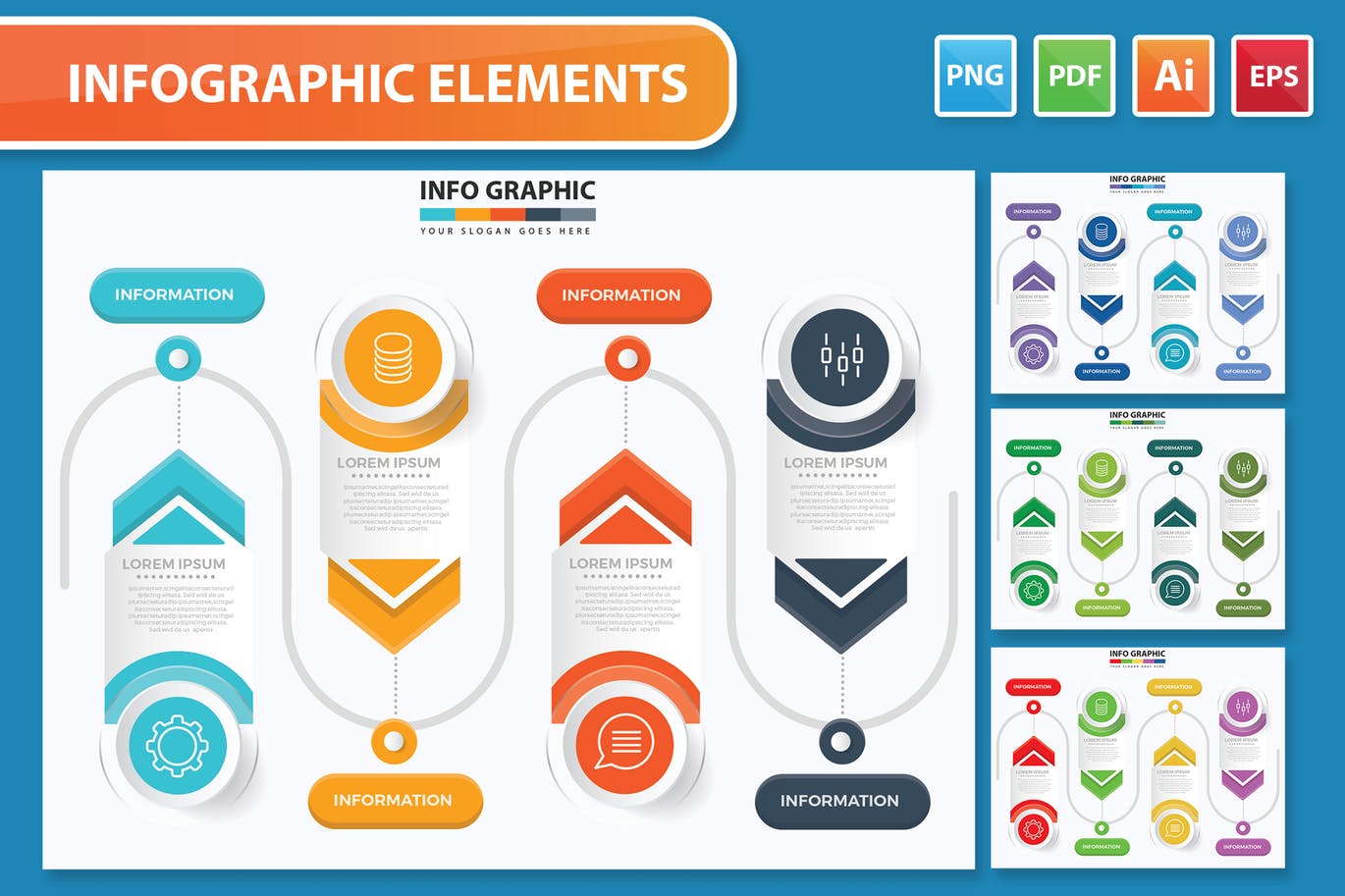 数据解释信息图表元素设计素材 Infographic Design 幻灯图表 sucaiwan.com