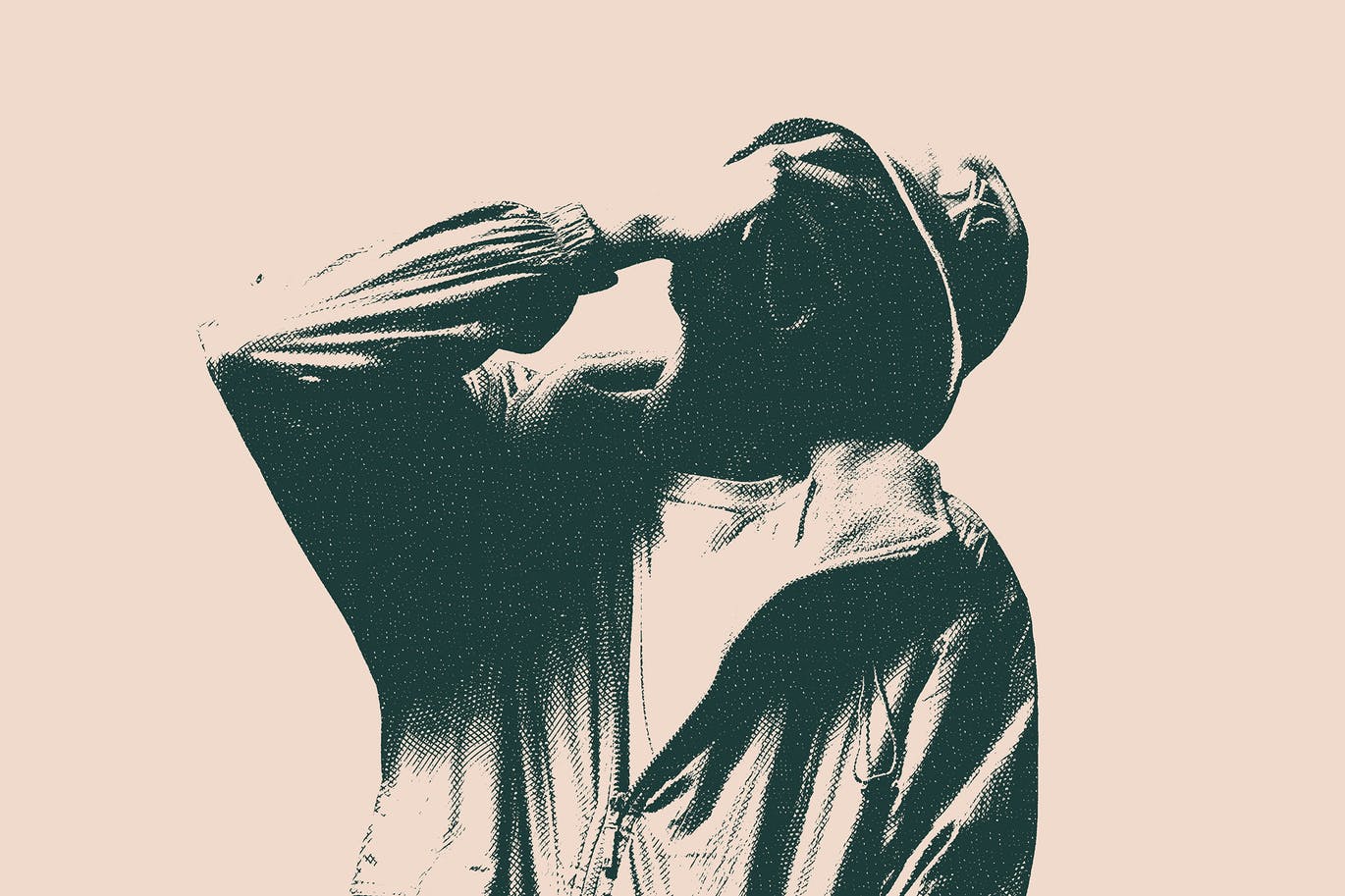 半色调雕刻PS照片效果模板 Engraving Photoshop Effect 插件预设 sucaiwan.com