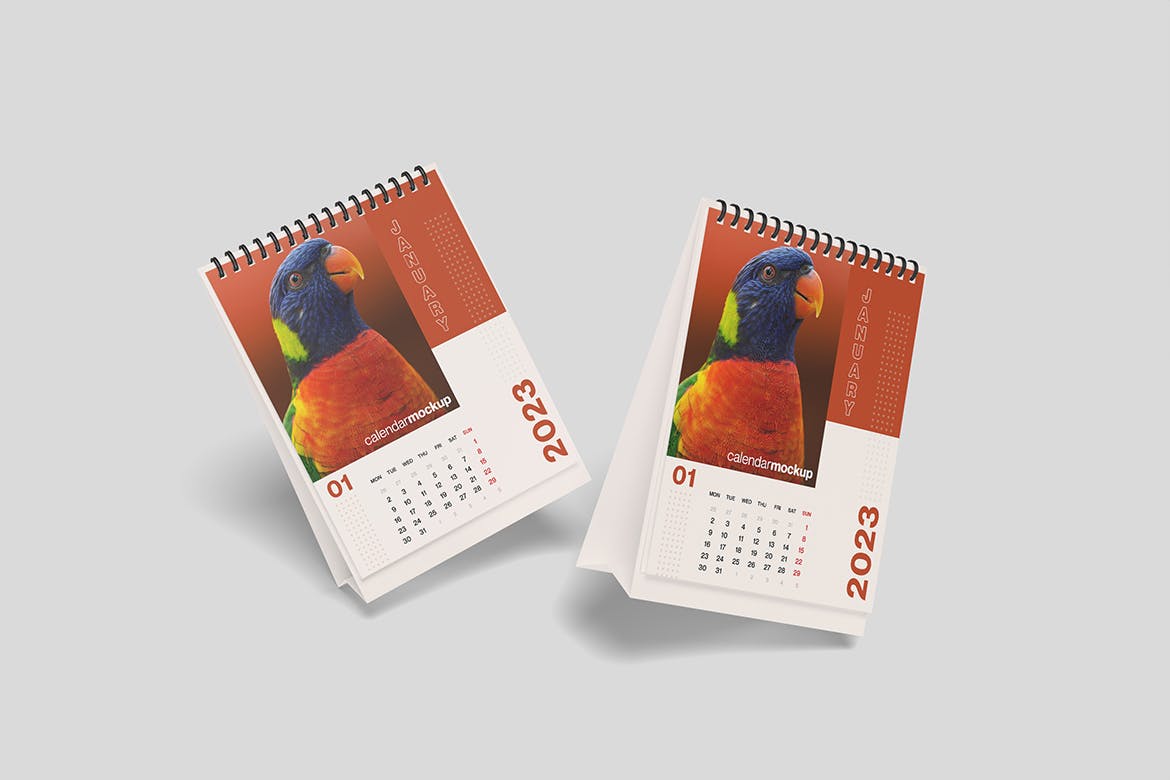 桌面台历日历设计样机 Desk Calendar Mockup 样机素材 sucaiwan.com