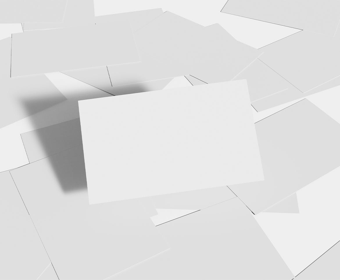 杂乱摆放名片展示样机图 Business Card Mockup 样机素材 sucaiwan.com