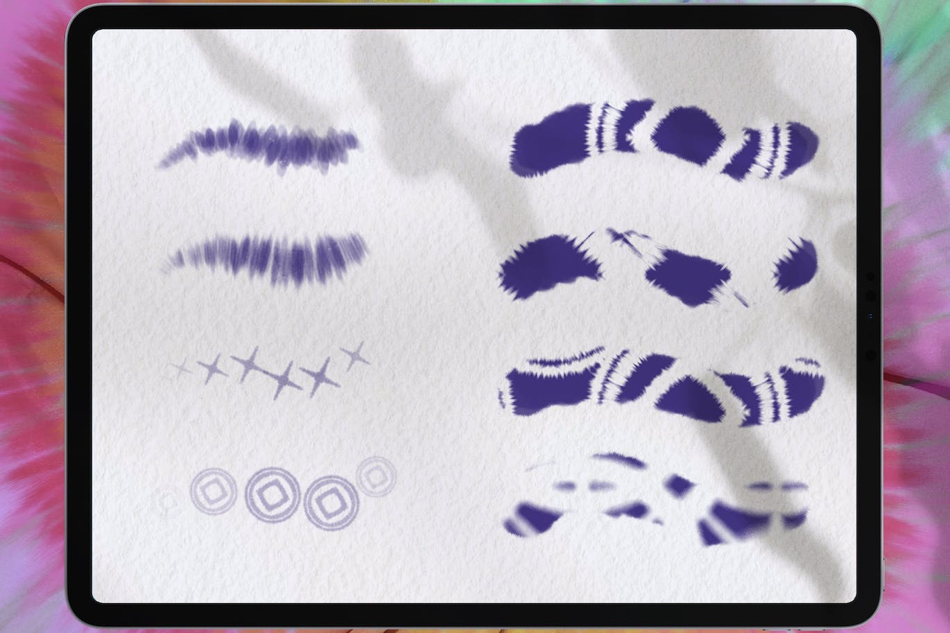 扎染Procreate绘画笔刷素材 Dans Tie Dye Brush Procreate 笔刷资源 sucaiwan.com