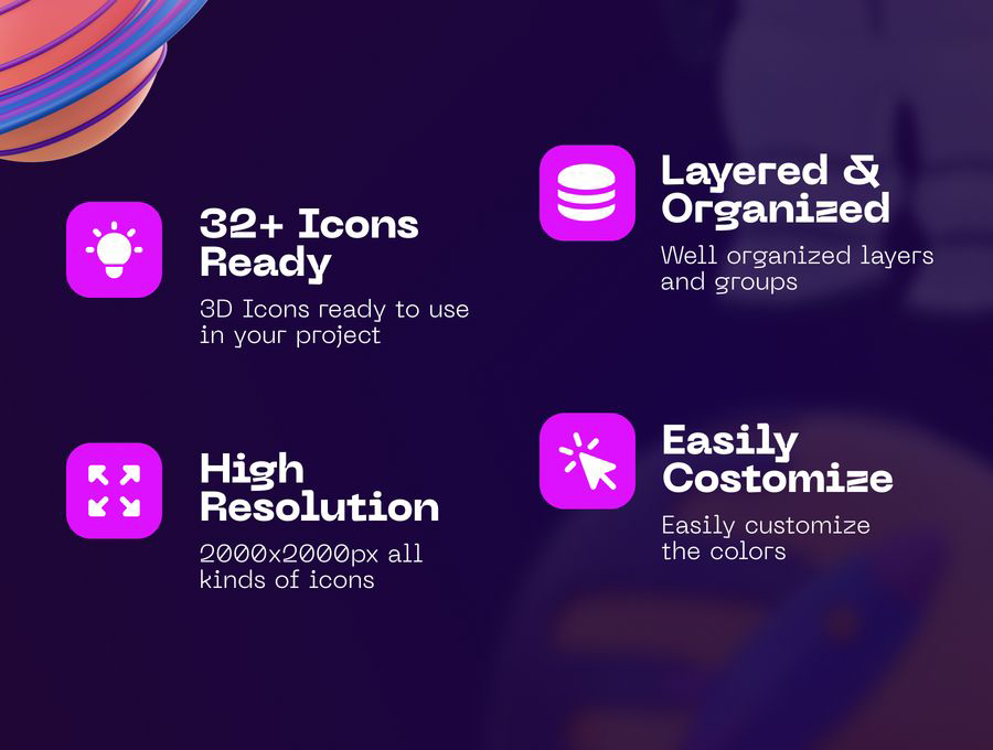 3D图标-3D立体宇航员太空主题插画blender模型PNG素材 图片素材 sucaiwan.com