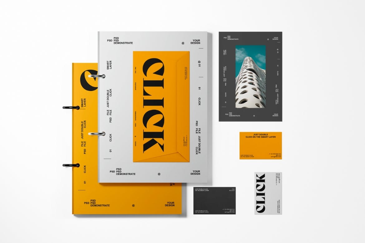 品牌标识办公文具套件样机图 Brand Identity Mockup Set 样机素材 sucaiwan.com