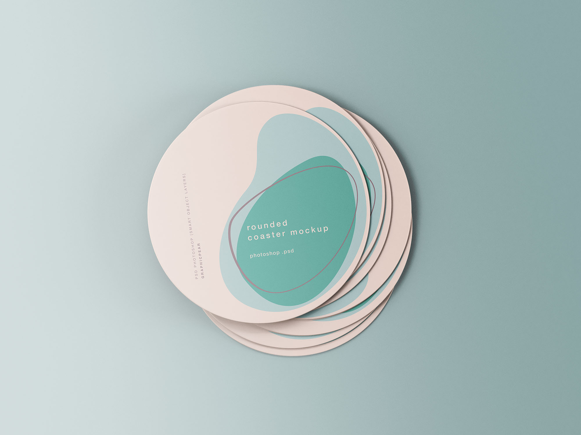 极简的圆形杯垫样机 Minimal Rounded Coasters Mockup 样机素材 sucaiwan.com