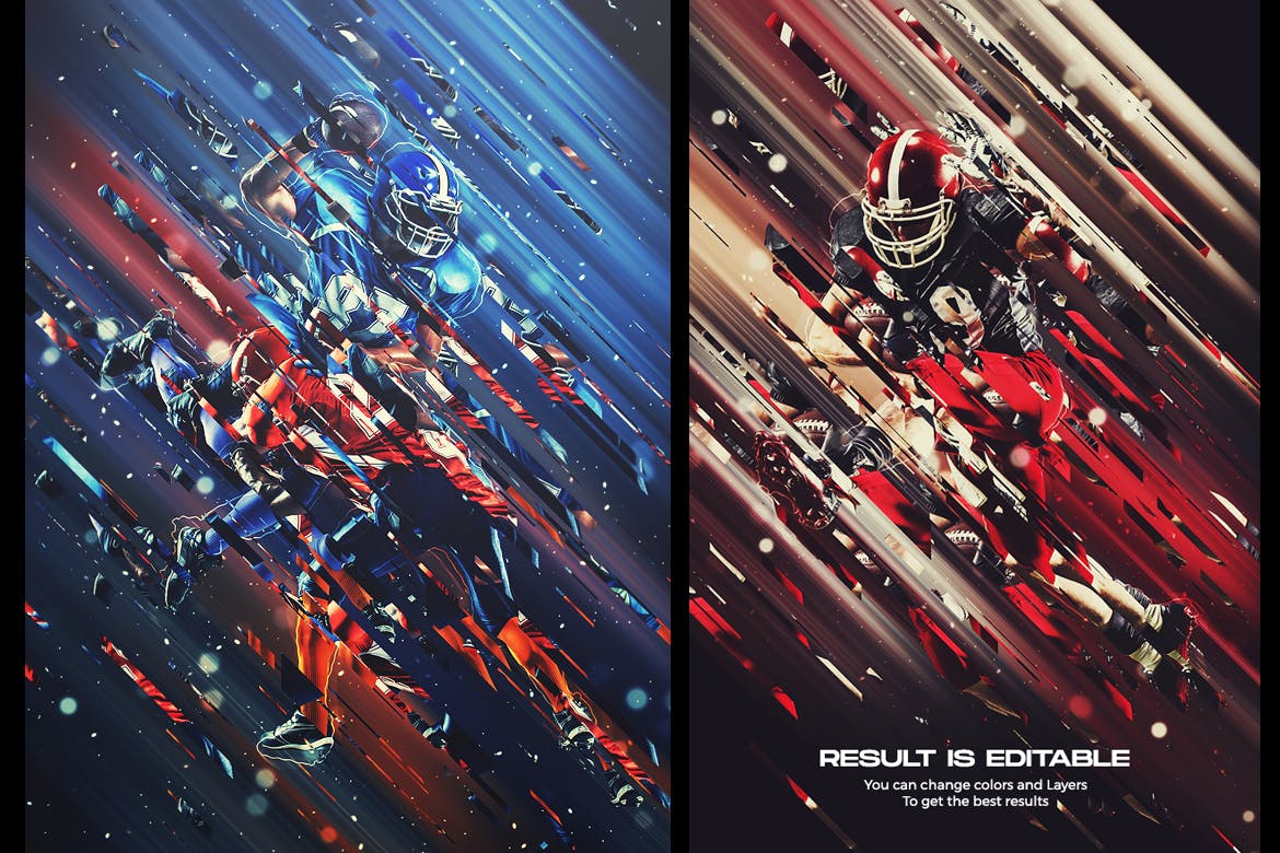 错乱线条效果照片处理Photoshop动作 Lines Effect Photoshop Action APP UI sucaiwan.com