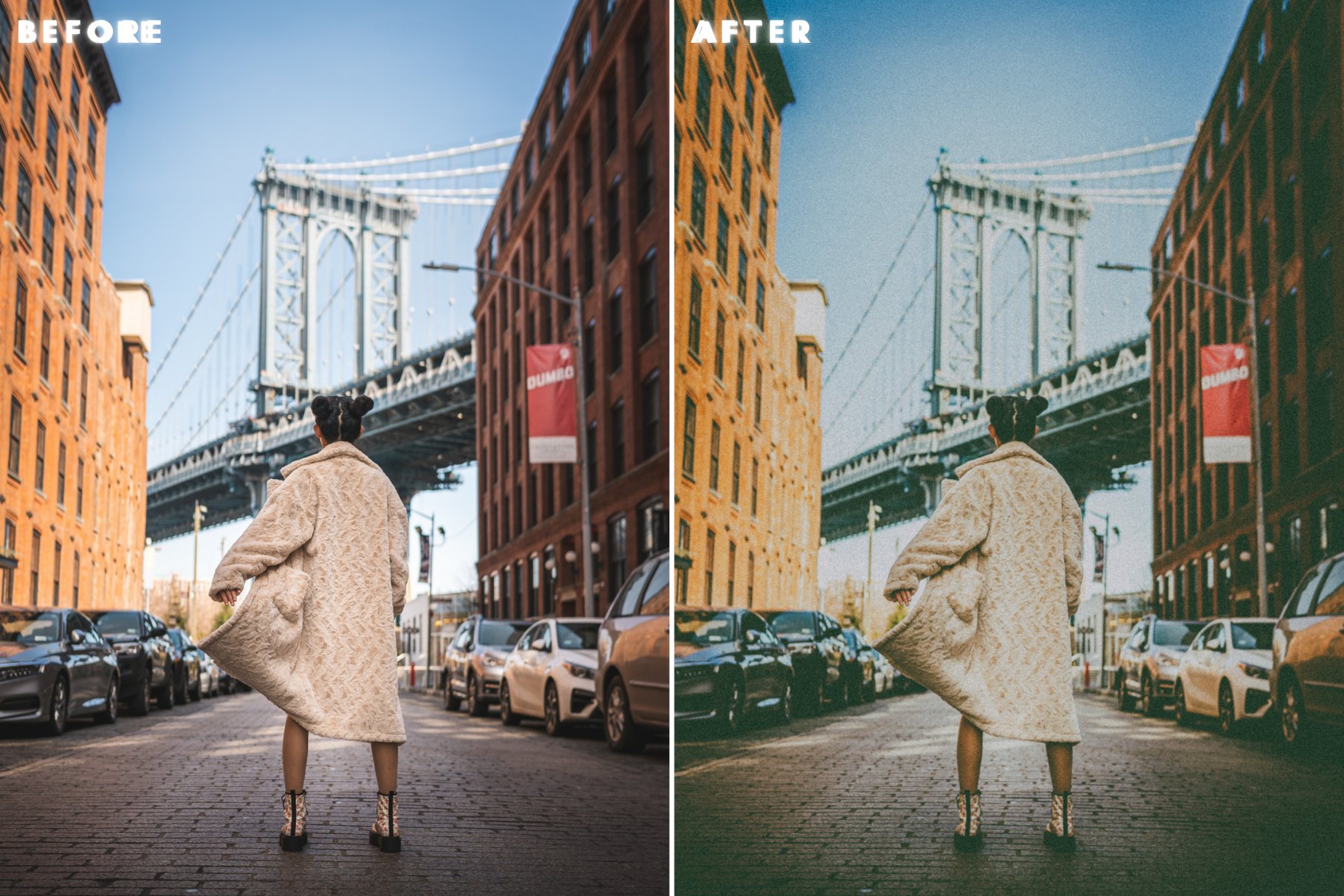 7位博主和摄影师的街拍扫街复古谷物颗粒胶片LR预设 Lightroom 预设 插件预设 sucaiwan.com