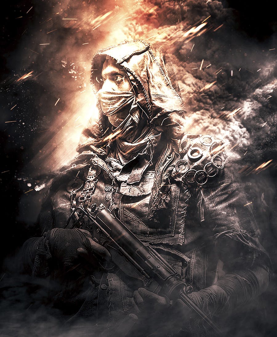 战争战场照片处理效果PS动作模板 Battleground – Photoshop Action 插件预设 sucaiwan.com