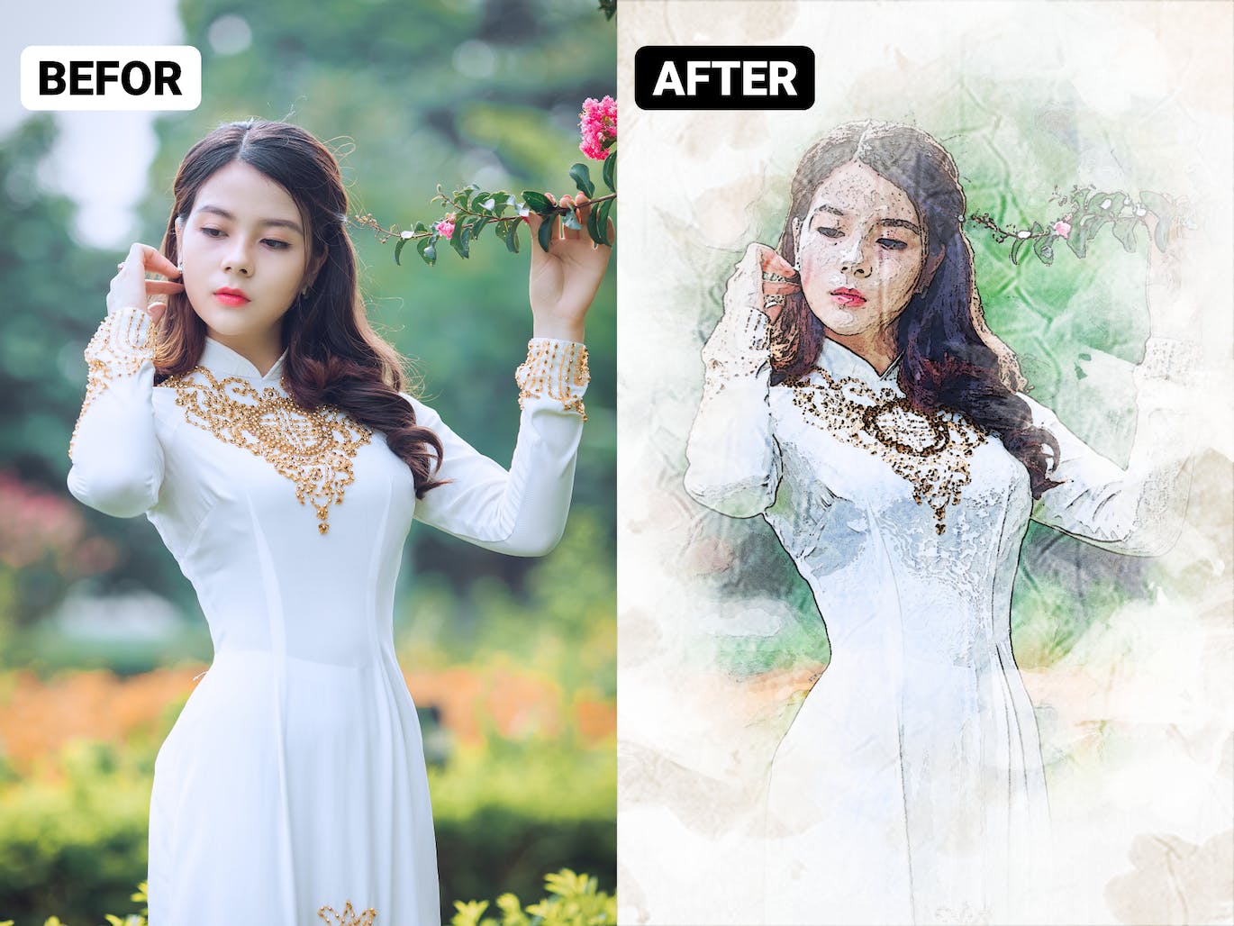 厚涂颜料绘画效果PS动作模板 Impasto Painting Photoshop Action 插件预设 sucaiwan.com