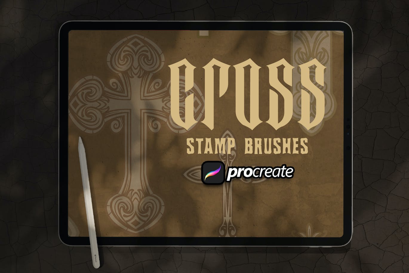 十字架纹章Procreate印章绘画笔刷素材 Cross Heraldic Brush Stamp Procreate 笔刷资源 sucaiwan.com