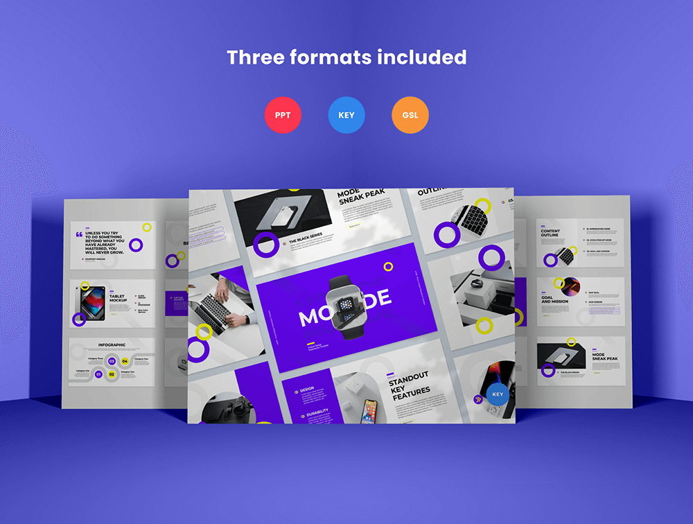 产品设计演示幻灯片模板 幻灯图表 sucaiwan.com