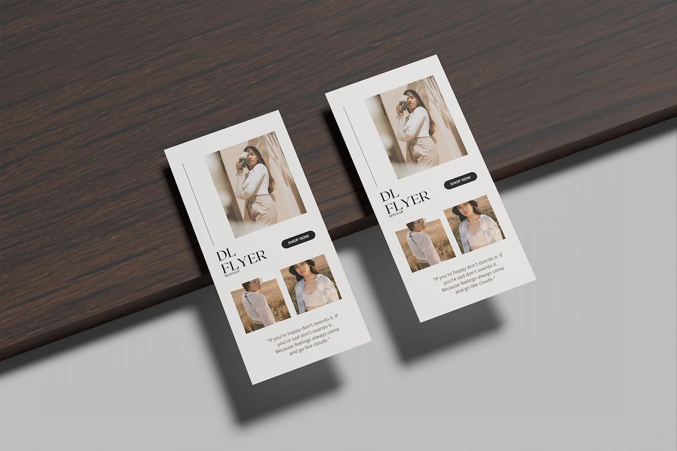 DL规格广告宣传单样机 DL Flyer Mockup 样机素材 sucaiwan.com