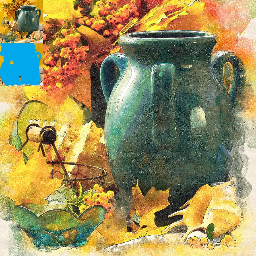 油画艺术效果照片处理Photoshop动作 Oil Painter Photoshop Action 插件预设 sucaiwan.com