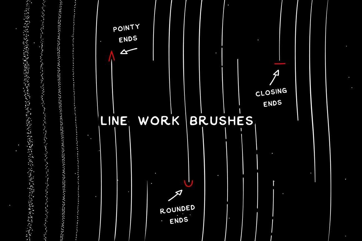 48个复古插画纹理AI笔刷 笔刷资源 sucaiwan.com