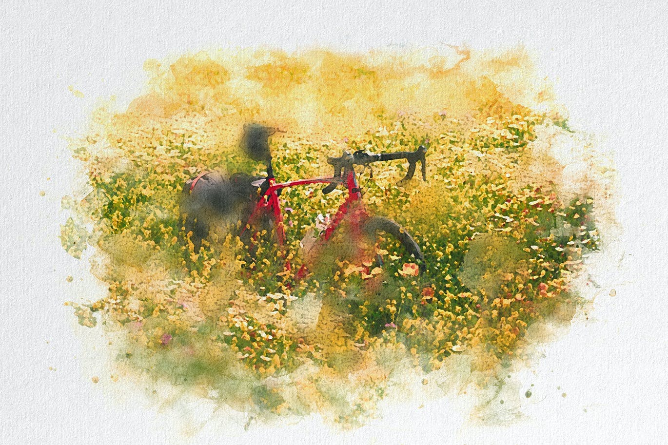 水彩风格PS照片效果模板 Aquarelle Photoshop Effect 插件预设 sucaiwan.com