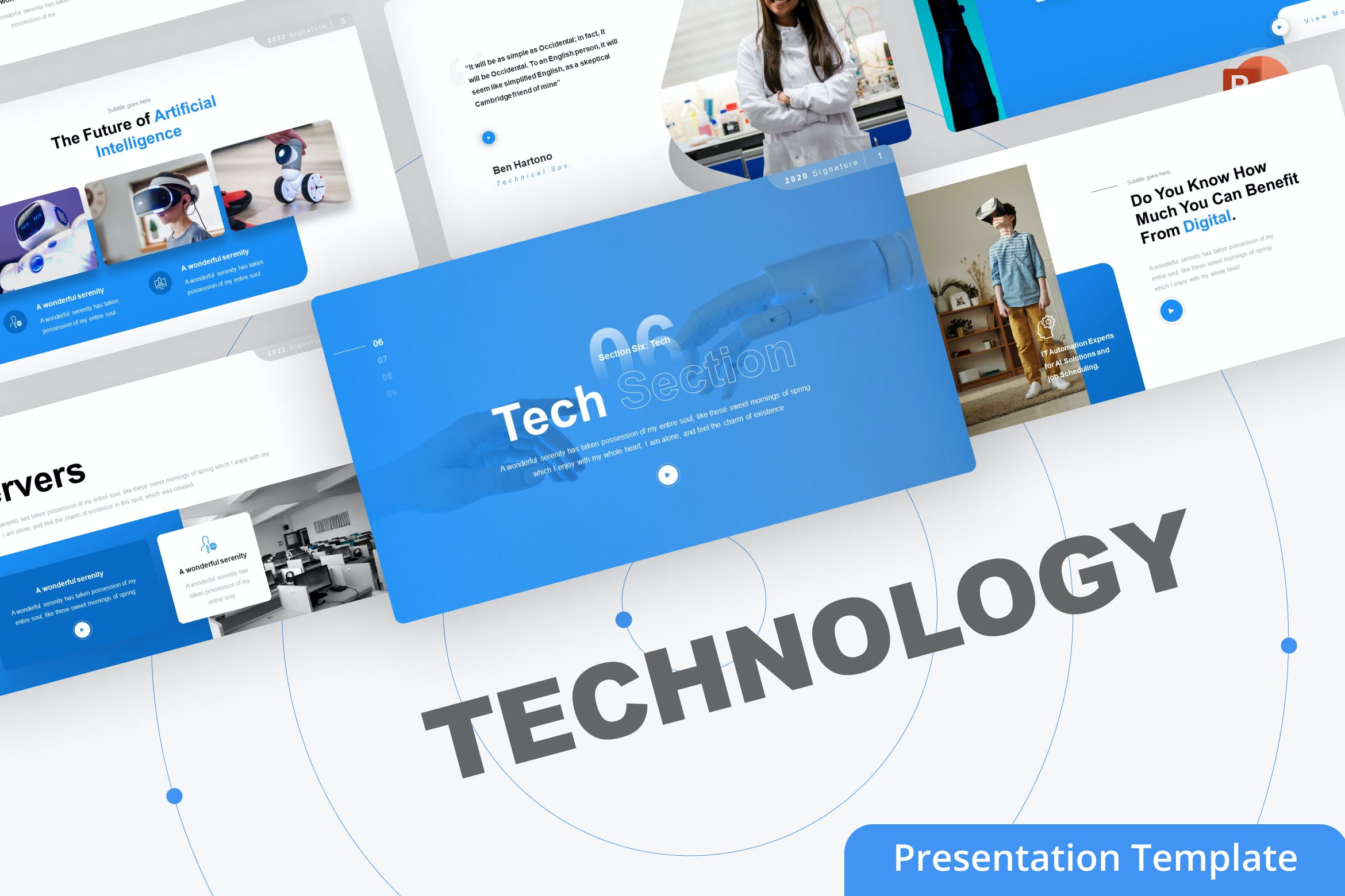 技术产品PPT幻灯片模板下载 Technology PowerPoint Template 幻灯图表 sucaiwan.com