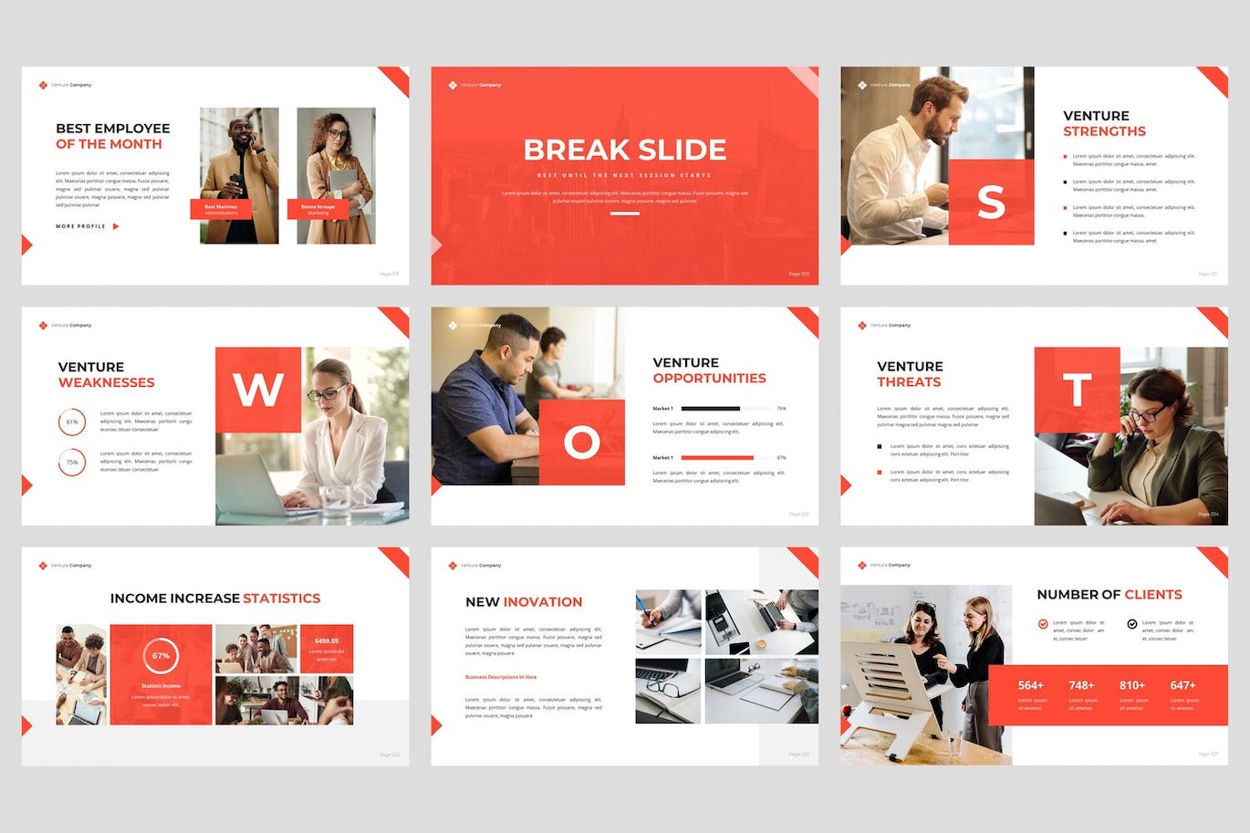商业与创业谷歌幻灯片模板 Venture – Business & Startup Google Slide Template 幻灯图表 sucaiwan.com