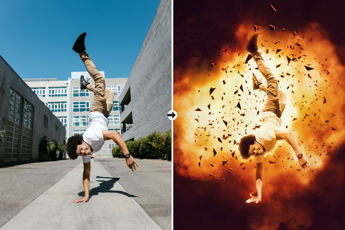 爆炸效果PS动作模板 Explosion Effect Photoshop Action 插件预设 sucaiwan.com