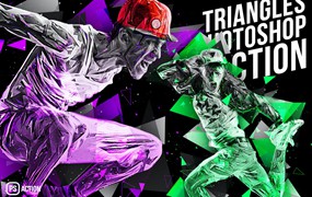 三角形效果照片处理Photoshop动作 Triangles Photoshop Action