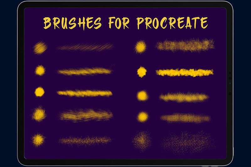 10种卡通毛绒效果Procreate笔刷 笔刷资源 sucaiwan.com