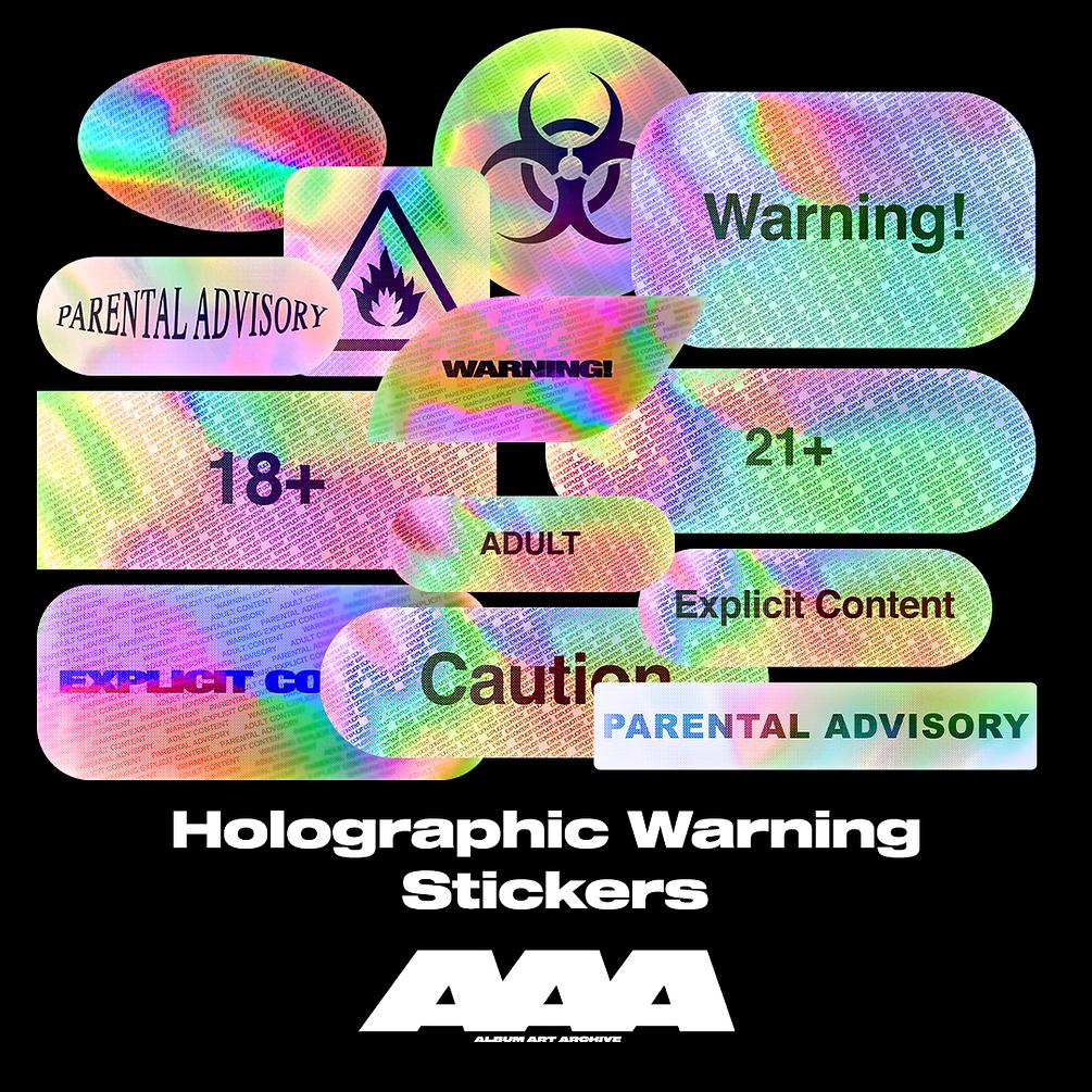152+全息镭射反光潮流专辑贴纸插图活动便签 Heavy Holos 图片素材 sucaiwan.com