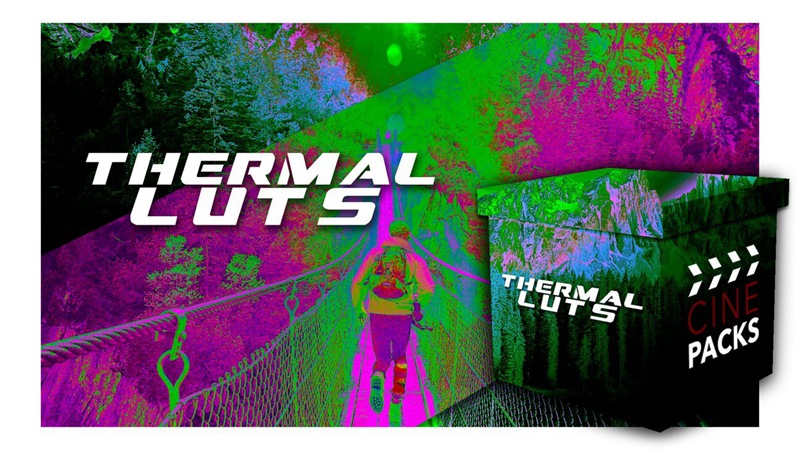 Cinepacks 16个独特潮流复古红外热感成像霓虹LUTS调色预设 Thermal LUTS 插件预设 sucaiwan.com