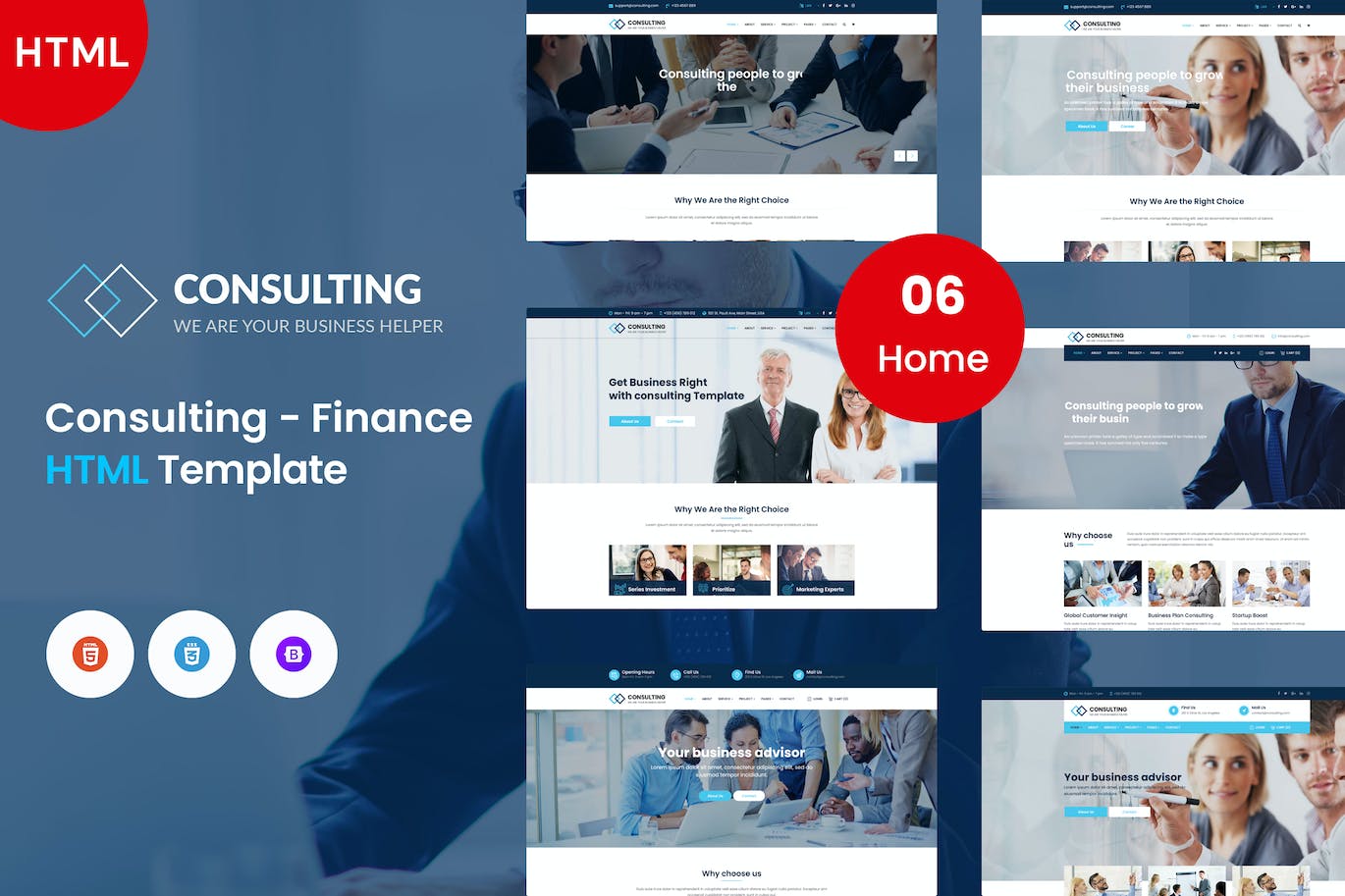 商业咨询业务网站模板 Consulting – Consulting & Business Template APP UI sucaiwan.com