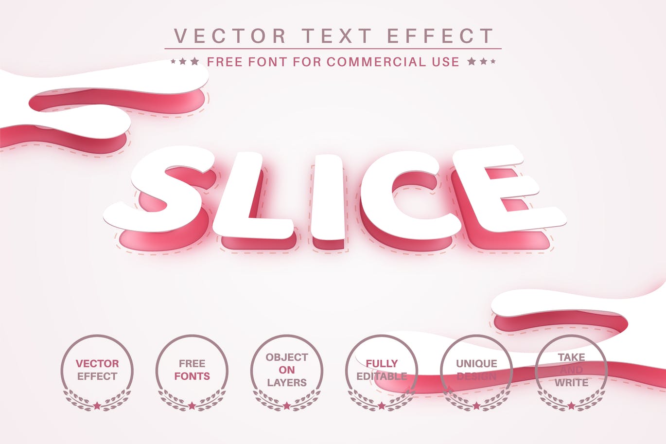 切片弧形矢量文字效果字体样式 Slice Arc – Editable Text Effect, Font Style 插件预设 sucaiwan.com