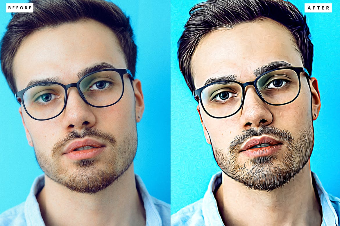 绘画效果照片处理Photoshop动作 Painting Photoshop Action 插件预设 sucaiwan.com