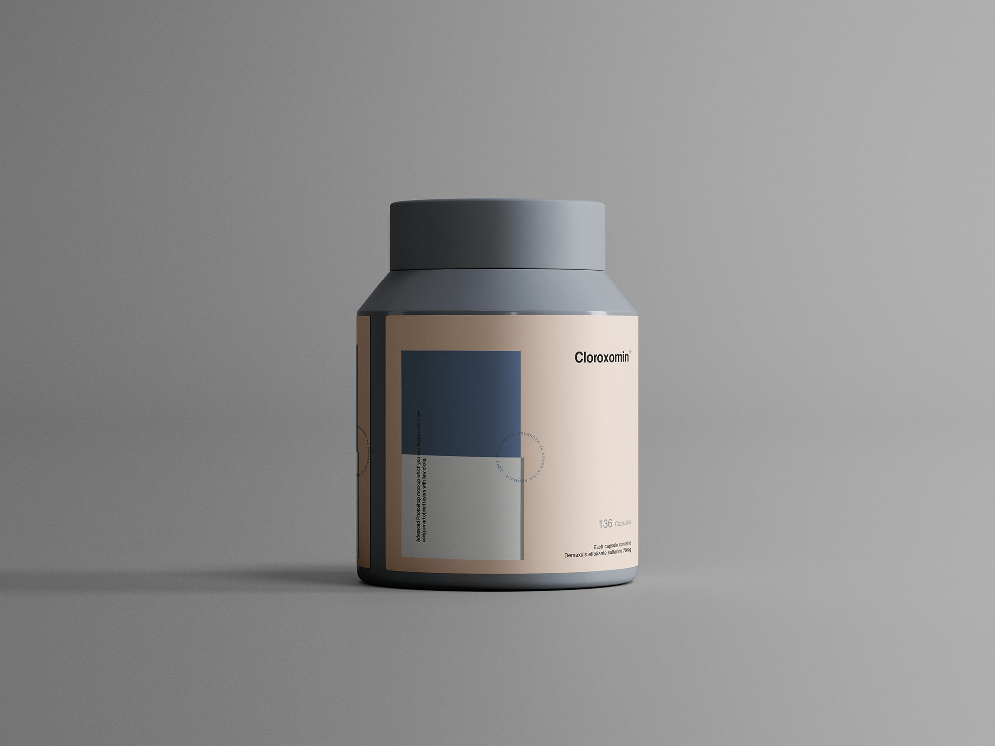 补品食品塑料罐样机 Plastic Jar Mockup 样机素材 sucaiwan.com