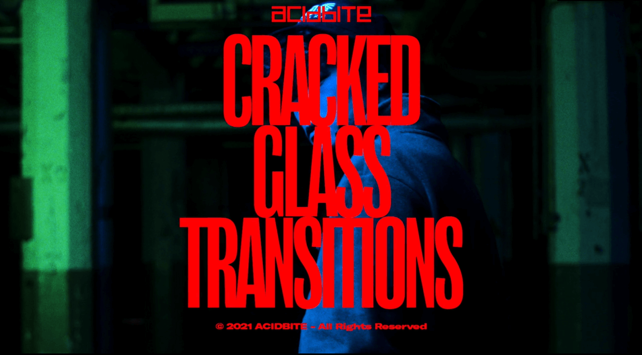 Acidbite 17个独特超高清破裂玻璃化转场电影过渡视频素材+高品质SFX CRACKED GLASS TRANSITIONS 影视音频 sucaiwan.com