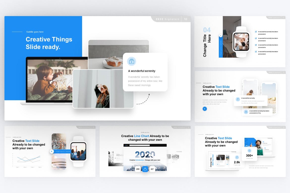 设备样机PPT创意模板 Device Mockup PowerPoint Template 幻灯图表 sucaiwan.com
