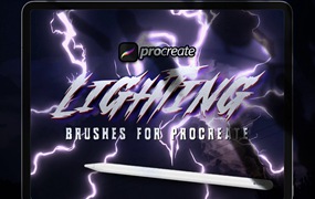 闪电Procreate印章绘画笔刷素材 Dans Lightning Procreate Brush