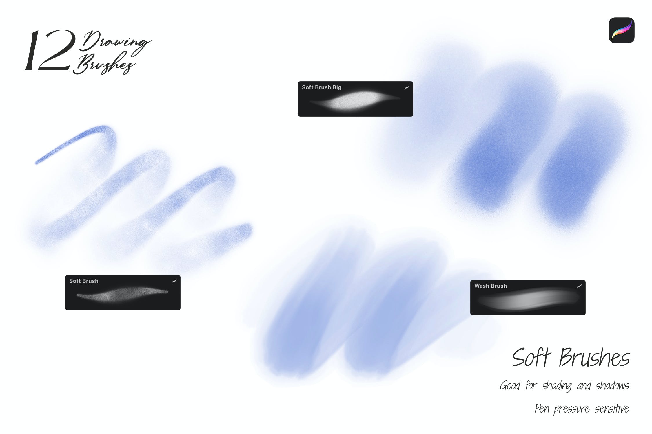 绘图Procreate笔刷 Drawing Procreate Brushes 笔刷资源 sucaiwan.com