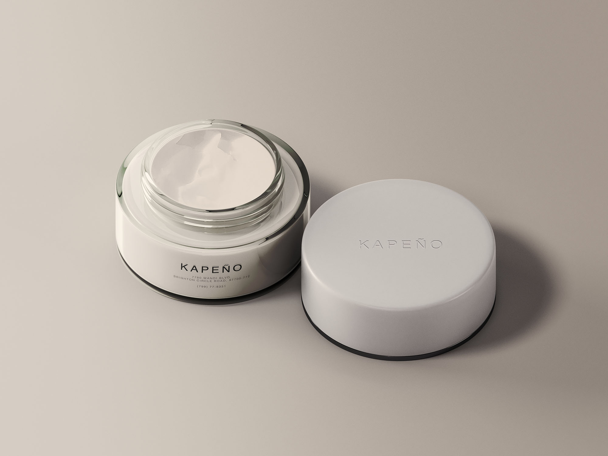 乳霜玻璃罐包装设计样机 Cream Jar Mockup 样机素材 sucaiwan.com