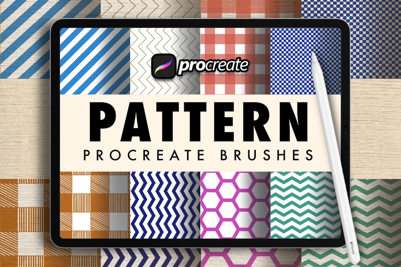 图案Procreate绘画笔刷素材 DANS PATTERN PROCREATE #1 笔刷资源 sucaiwan.com